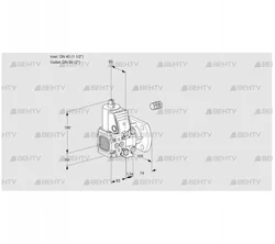 VAS3E40R/50F05FNVWR/PP/PP (88106186) Газовый клапан Kromschroder