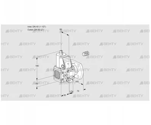 VAS3E40R/50F05FNVWR/PP/PP (88106186) Газовый клапан Kromschroder