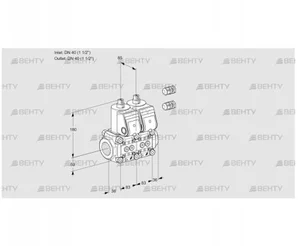 VCS3E40R/40R05NNKR3/PPPP/PPPP (88105301) Сдвоенный газовый клапан Kromschroder