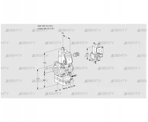 VAG115R/NWBE (88001546) Газовый клапан с регулятором соотношения Kromschroder