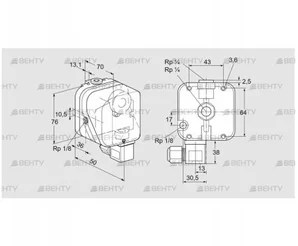 DG 10U-6N (84447304) Датчик-реле давления газа Kromschroder