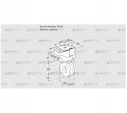 IBA80/50Z05/40A2D (88302237) Дроссельная заслонка Kromschroder