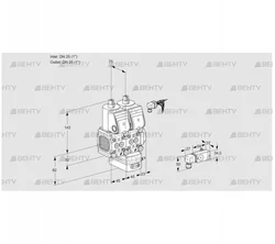 VCV1E25R/25R05FNVKWR/PPPP/2-PP (88106142) Клапан с регулятором соотношения Kromschroder