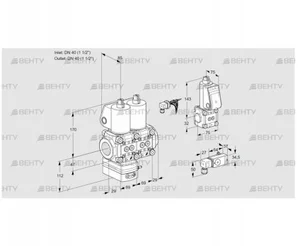 VCG2E40R/40R05GENWL/4-ZS/3-PP (88104671) Клапан с регулятором соотношения Kromschroder