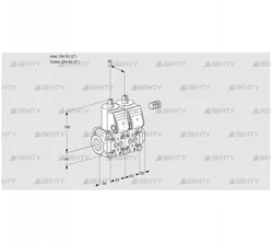 VCS3E50R/50R05NNKR3/PPPP/PPPP (88105417) Сдвоенный газовый клапан Kromschroder