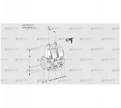 VCS1E25R/25R05NNWR/PPMM/PPPP (88105832) Сдвоенный газовый клапан Kromschroder