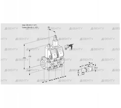 VCS2E40R/40R05NLWR/3-PP/-3PP (88104084) Сдвоенный газовый клапан Kromschroder