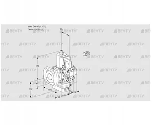 VAD2E40F/50R05D-50VWR/PP/PP (88102213) Газовый клапан с регулятором давления Kromschroder