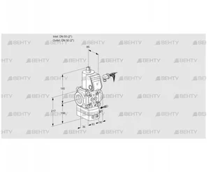 VAH350R/NWAE (88020589) Клапан с регулятором расхода Kromschroder