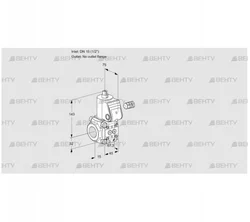 VAS1T15/-N/NQ (88001640) Газовый клапан Kromschroder