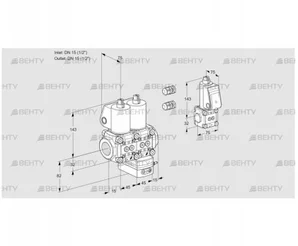 VCG1E15R/15R05NGEWL3/PPBS/PPPP (88103736) Клапан с регулятором соотношения Kromschroder