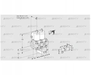 VCG2E40R/40R05NGKWL/PPPP/2--2 (88104683) Клапан с регулятором соотношения Kromschroder