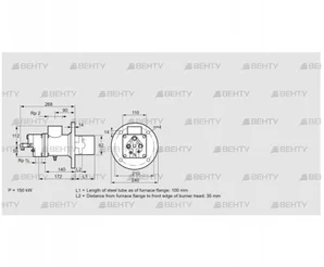 BIO 80HBZ-100/35-(48)F (84199007) Газовая горелка Kromschroder