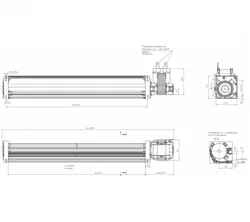 Тангенциальный вентилятор ebmpapst QL3/3000A2-2118LH-455ca