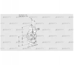 VAD240R/NWSR-50A (88017286) Газовый клапан с регулятором давления Kromschroder