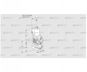 VAD1T-/25N/NKGL-50A (88029800) Газовый клапан с регулятором давления Kromschroder