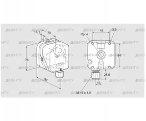 DG 500B-3 (84447450) Датчик-реле давления газа Kromschroder