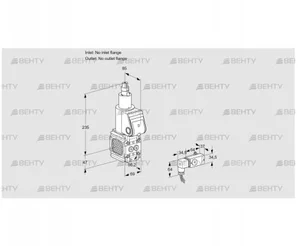 VAS2T-/LQ (88021831) Газовый клапан Kromschroder