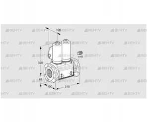 VCS780F05NNWGL3B/PPPP/MPPM (88204315) Сдвоенный газовый клапан Kromschroder