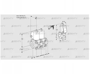 VCS3E50R/50R05NNWL3/PPZS/PPPP (88107855) Сдвоенный газовый клапан Kromschroder