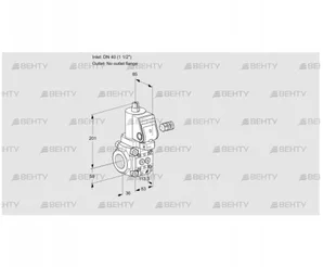 VAS340/-R/NKGR (88034308) Газовый клапан Kromschroder