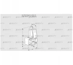 VAS1W0/W25R/NW (88005482) Газовый клапан Kromschroder