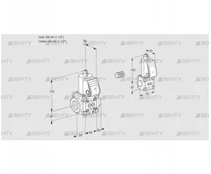 VAS2E40R/40R05NWR/PP/BS (88104492) Газовый клапан Kromschroder