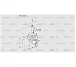 VAG120R/NPGRAE (88015906) Газовый клапан с регулятором соотношения Kromschroder