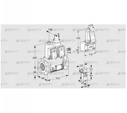 VCS780F05NLWR3E/PMB-/2-EM (88204103) Сдвоенный газовый клапан Kromschroder