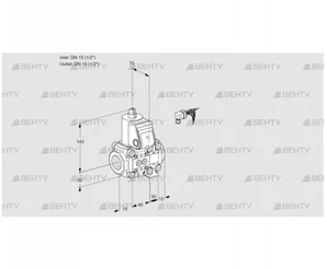 VAS1E15R/15R05NVWR/PP/PP (88104866) Газовый клапан Kromschroder