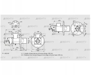 BIO 140HML-300/235-(53)E (84008135) Газовая горелка Kromschroder