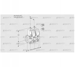 VCS1E20R/20R05NNWR3/MMMM/MMMM (88104220) Сдвоенный газовый клапан Kromschroder