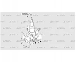 VAS240F/LQGL (88010299) Газовый клапан Kromschroder