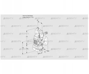 VAV2-/40F/NWSRAK (88030925) Газовый клапан с регулятором соотношения Kromschroder