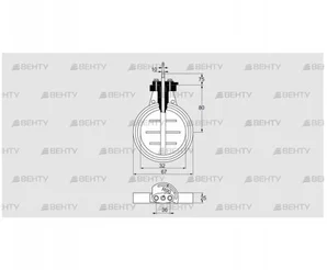 DKR 32Z03F450A (03149276) Дроссельная заслонка Kromschroder