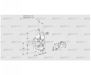 VAD240R/NW-100A (88011682) Газовый клапан с регулятором давления Kromschroder