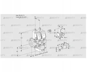 VCG1E25R/15R05NGEWR/-3PP/MMZY (88100673) Клапан с регулятором соотношения Kromschroder