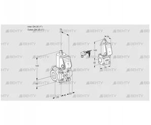 VAS1E25R/25R05NWR/PP/ZS (88107254) Газовый клапан Kromschroder