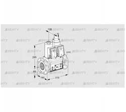 VCS7T80A05NLQRE/PPPP/PPPP (88202854) Сдвоенный газовый клапан Kromschroder