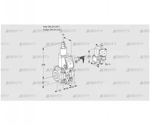 VAS120R/LQ (88002365) Газовый клапан Kromschroder