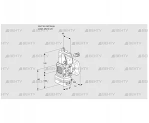 VAD3-/50F/NW-50A (88010729) Газовый клапан с регулятором давления Kromschroder