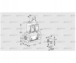 VCS7T80A05NLQSRB/2-PM/P3PM (88207420) Сдвоенный газовый клапан Kromschroder