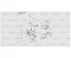 VAG1-/25R/NWAE (88034070) Газовый клапан с регулятором соотношения Kromschroder