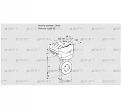 IBAF80/65Z05/40A2AR10 (88301672) Дроссельная заслонка Kromschroder