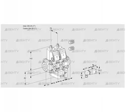 VCH1E25R/25R05NHEVWR3/2-PP/PPPP (88104850) Клапан с регулятором расхода Kromschroder