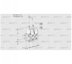 VCS2E40R/40R05NNWR3/PPPP/PPPP (88104003) Сдвоенный газовый клапан Kromschroder