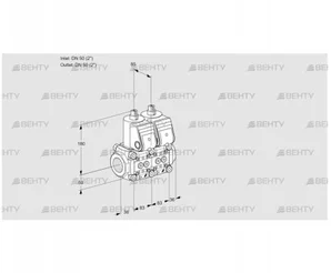 VCS3E50R/50R05NNWR/PPPP/PPPP (88103614) Сдвоенный газовый клапан Kromschroder