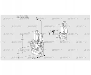 VAH2E40R/40R05HEWR/MM/ZS (88104694) Клапан с регулятором расхода Kromschroder