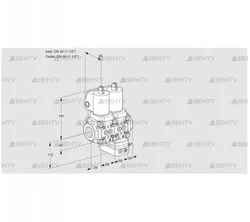 VCG2T40N/40N05NGAQGL/PPPP/MMMM (88100789) Клапан с регулятором соотношения Kromschroder