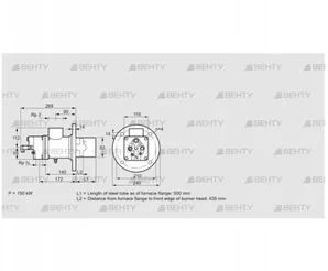 BIO 80HB-500/435-(16)F (84021054) Газовая горелка Kromschroder